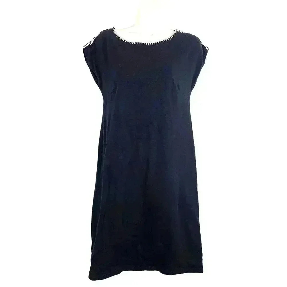 Talbots Dark Blue Dress‎ Sz XS Womens Stitched Top